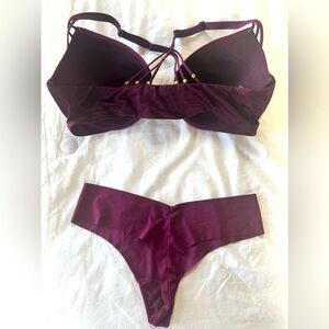 Victoria’s Secret matching bra and panties.